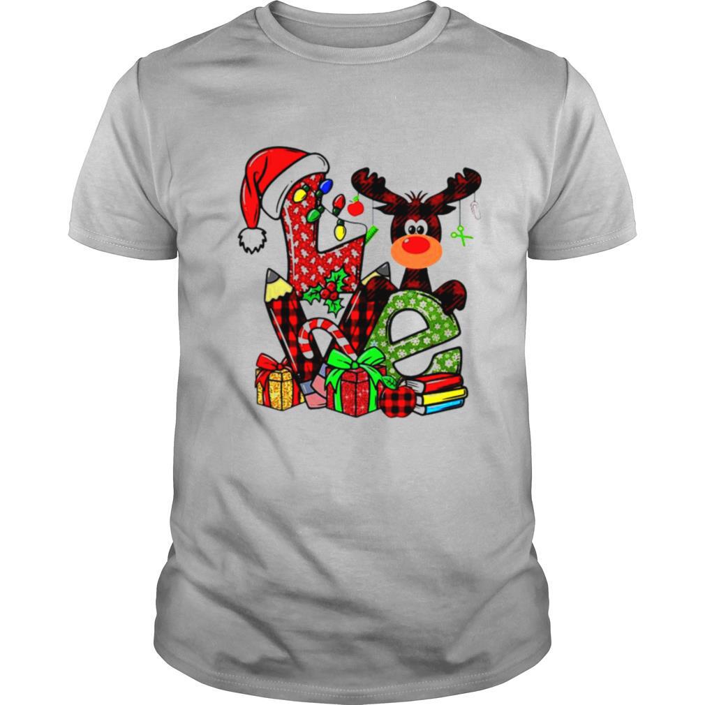 Love Reindeer ReadingSpecialistLife Christmas shirt