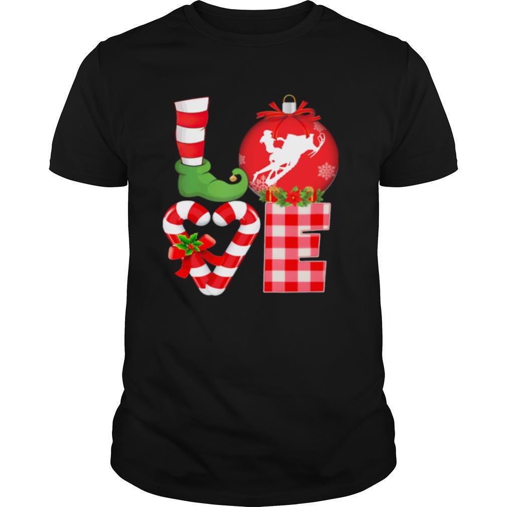 Love Snowboarding Pajama Elf Mery Christmas shirt