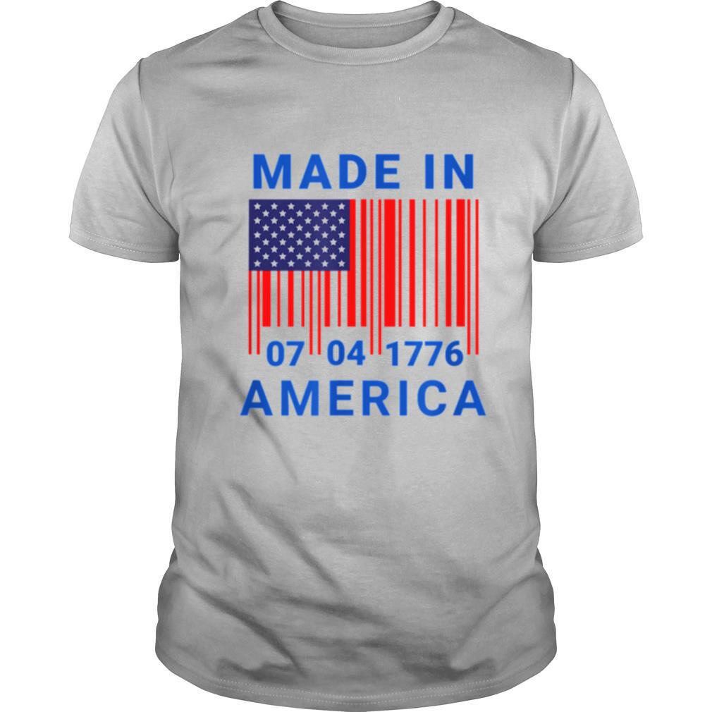 Made in America Barcode Flag shirt