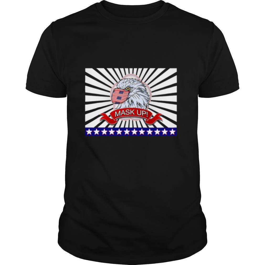 Mask Up Fun And Patriotic Bald Eagle American Flag shirt