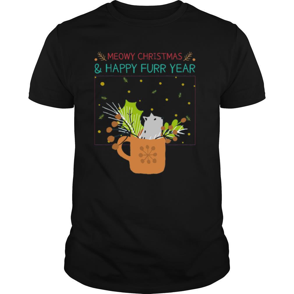 Meowy Christmas Happy Furr Year shirt
