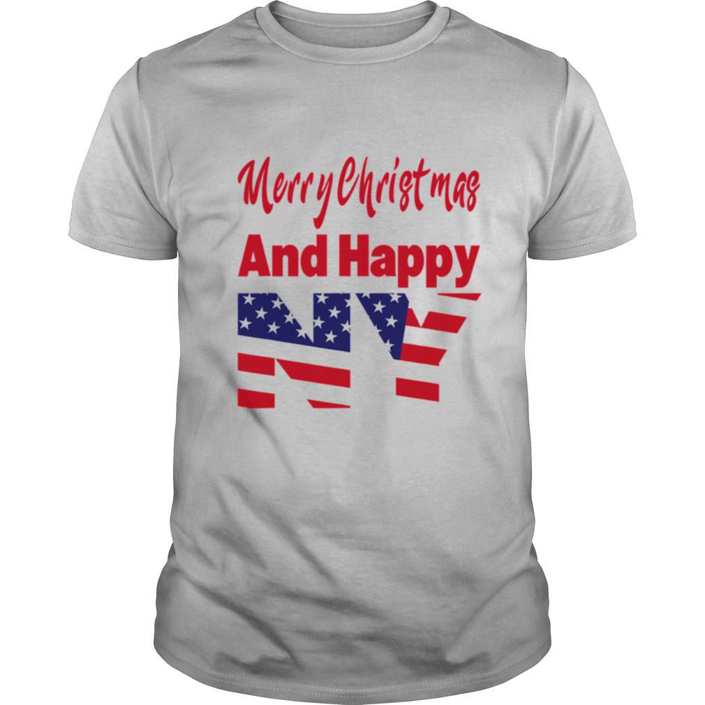 Merry Christmas And Happy New Year Us Flag shirt