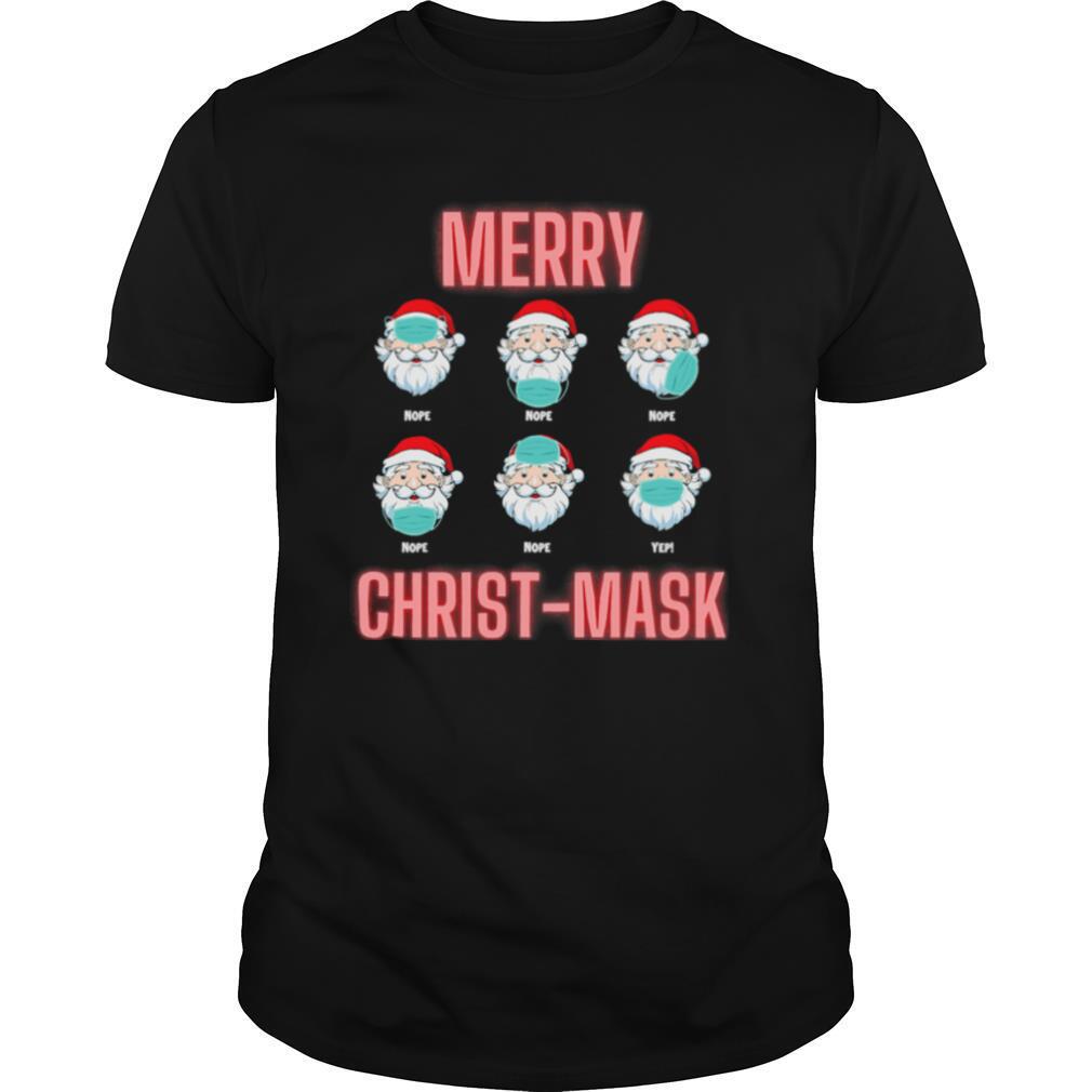 Merry Christmask Six Santa With Face Mask Covid shirt