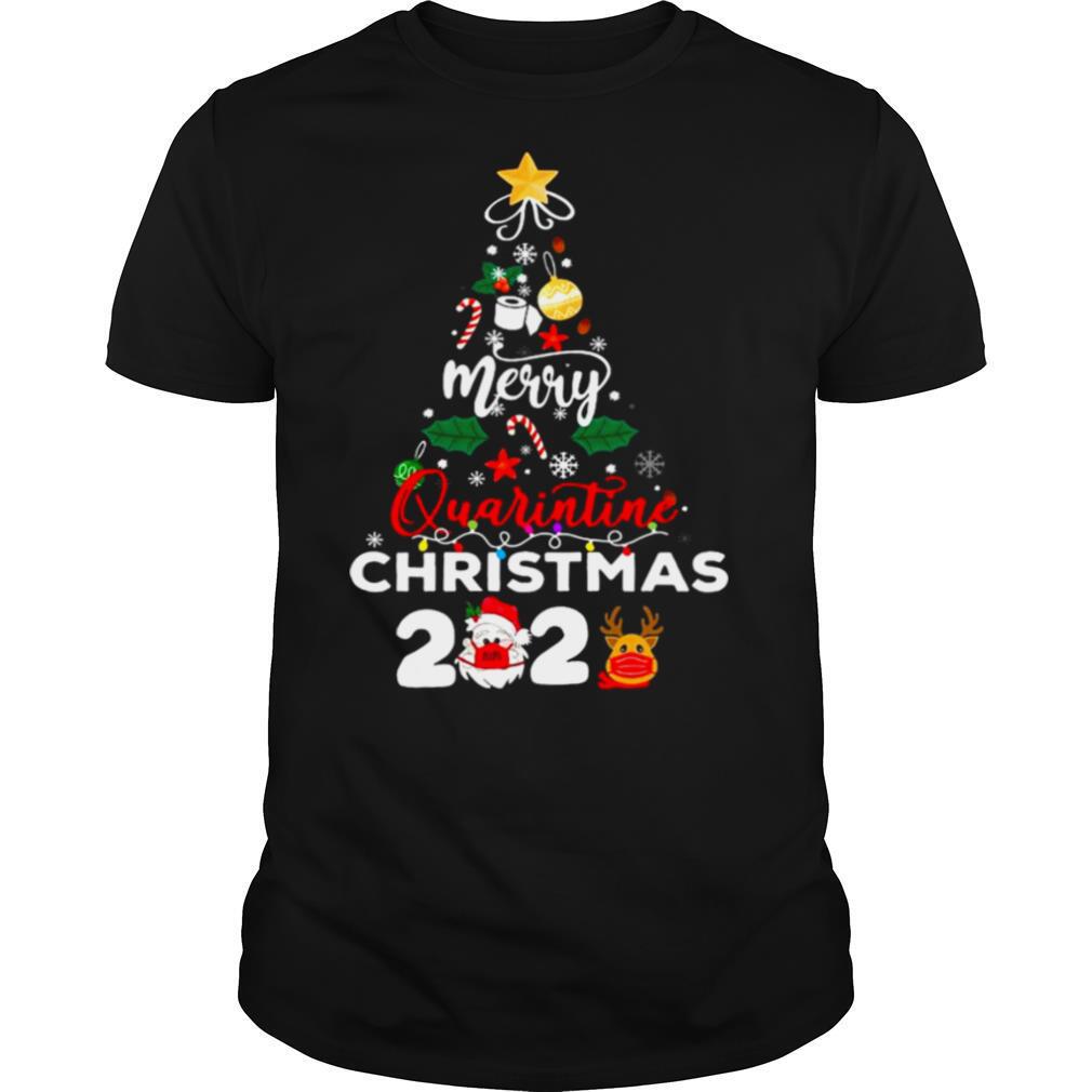 Merry Quarantine Christmas tree 2020 shirt
