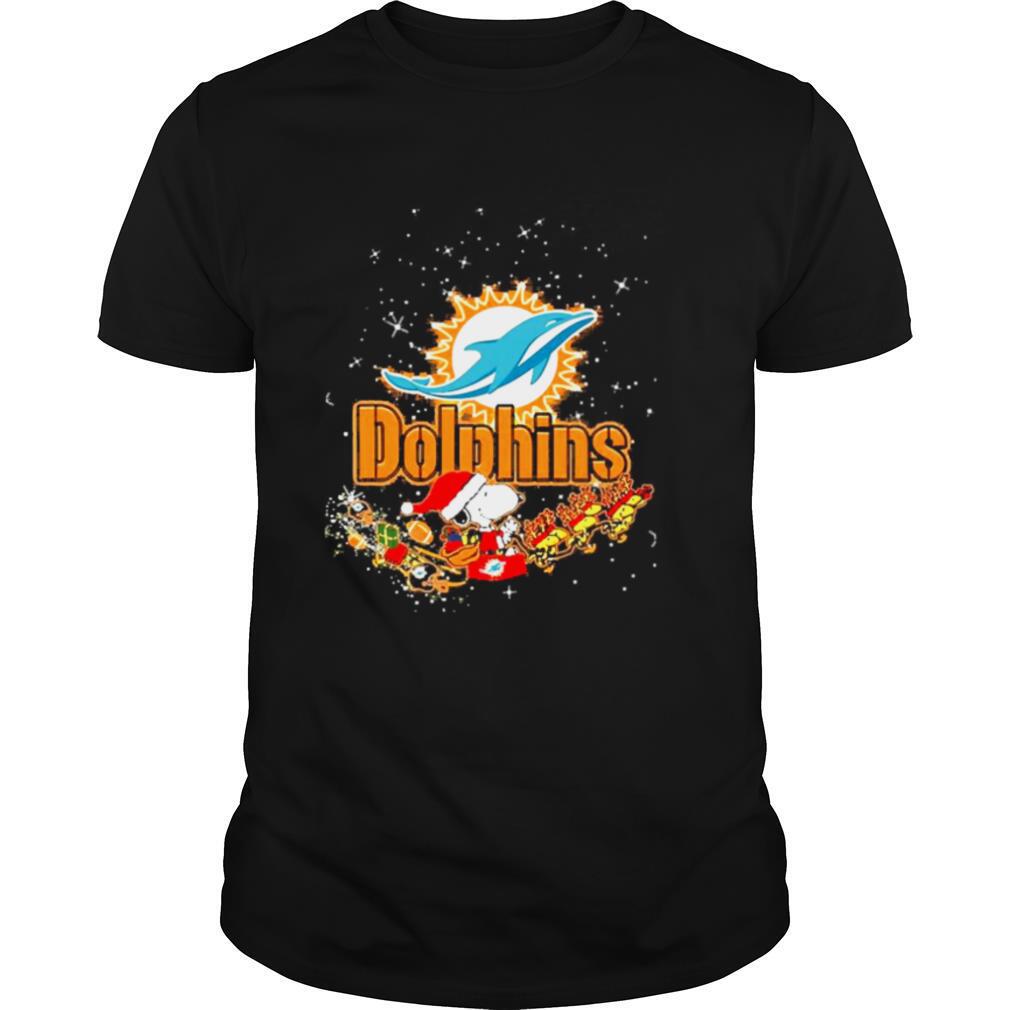 Miami Dolphins Snoopy Christmas shirt