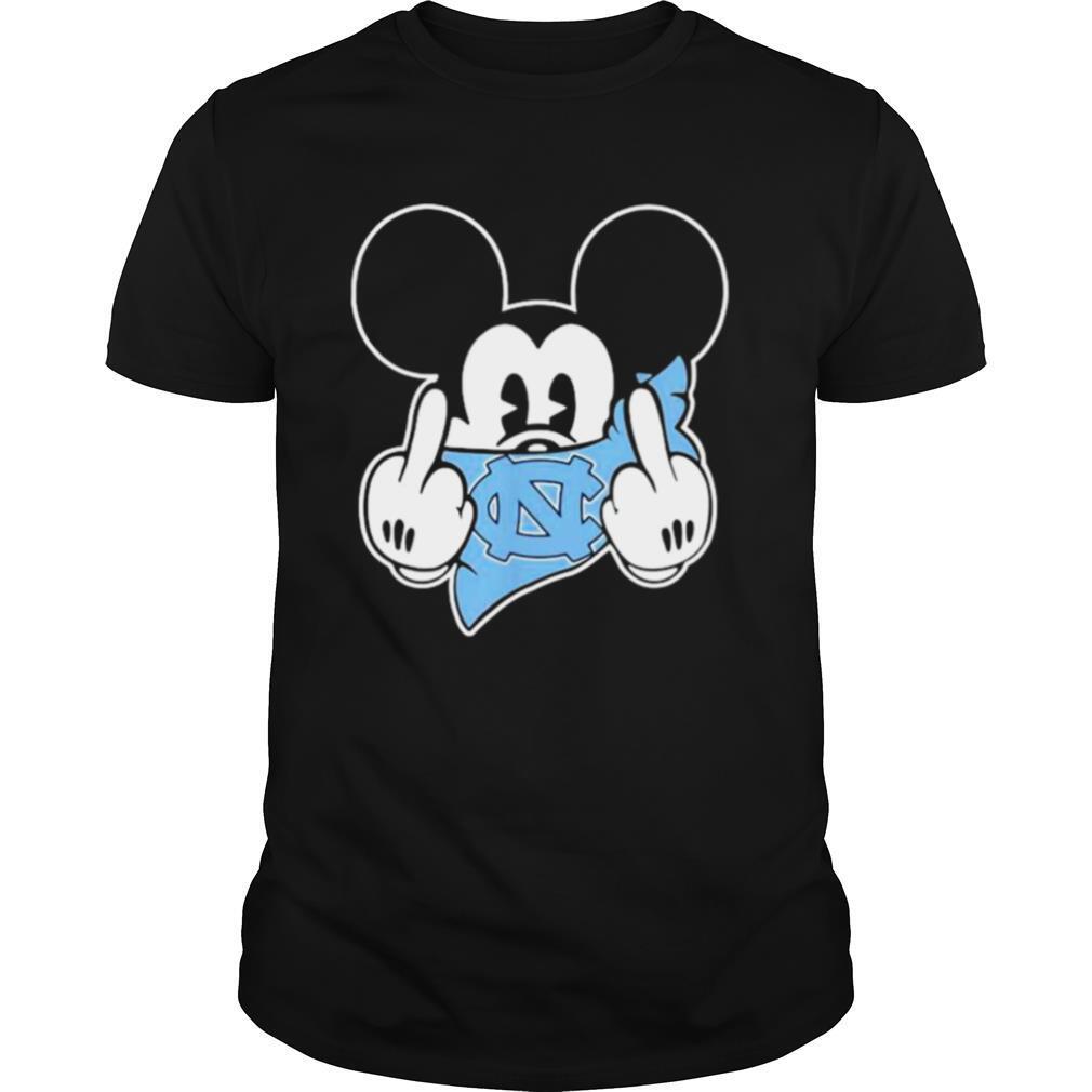 Mickey Middle Finger Mask North Carolina Tar Heels Football Disney shirt
