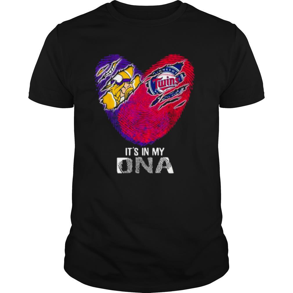Minnesota Vikings Twins Football It’s In My Dna Heart shirt