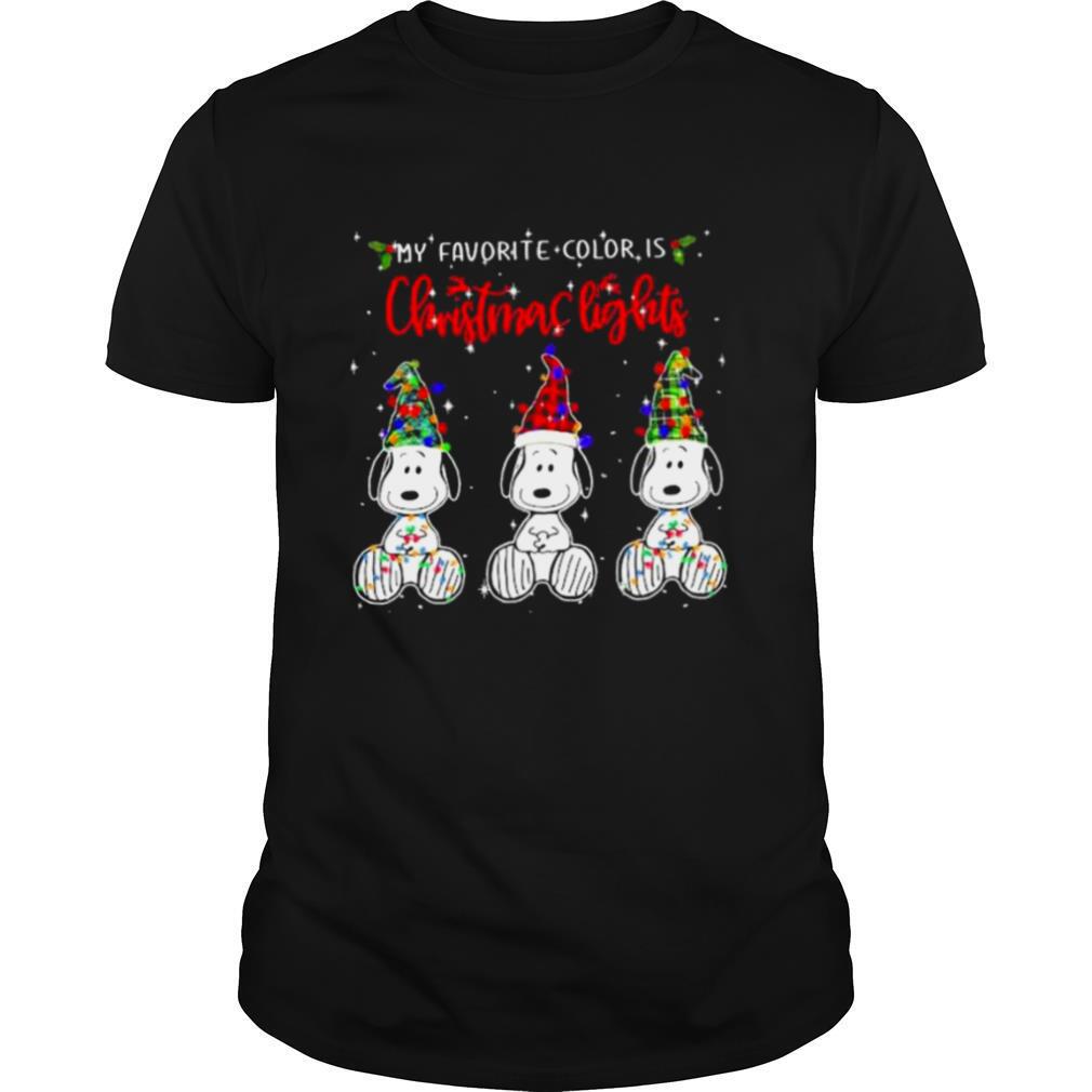 My Favorite Color Is Christmas Lights Snoopys Xmas shirt