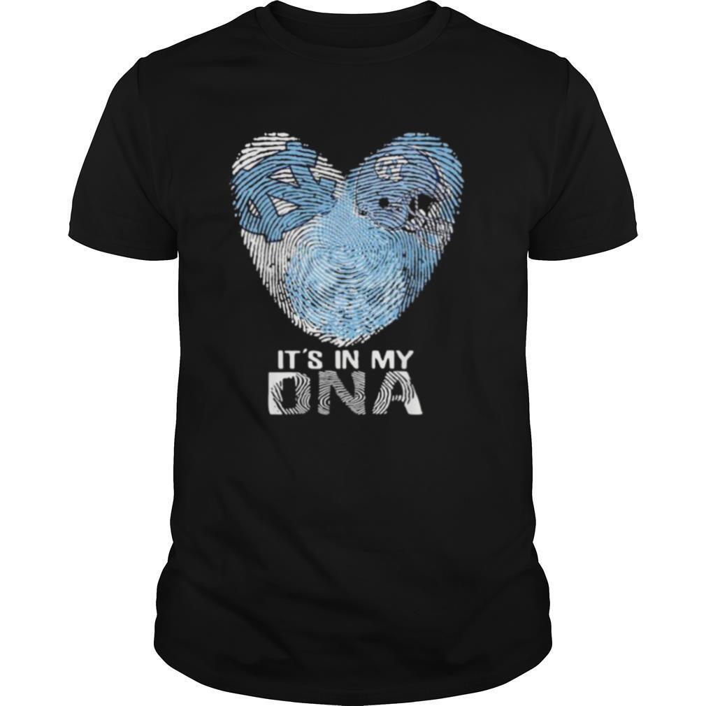 North Carolina Tar Heels Football It’s In My DNA Heart shirt