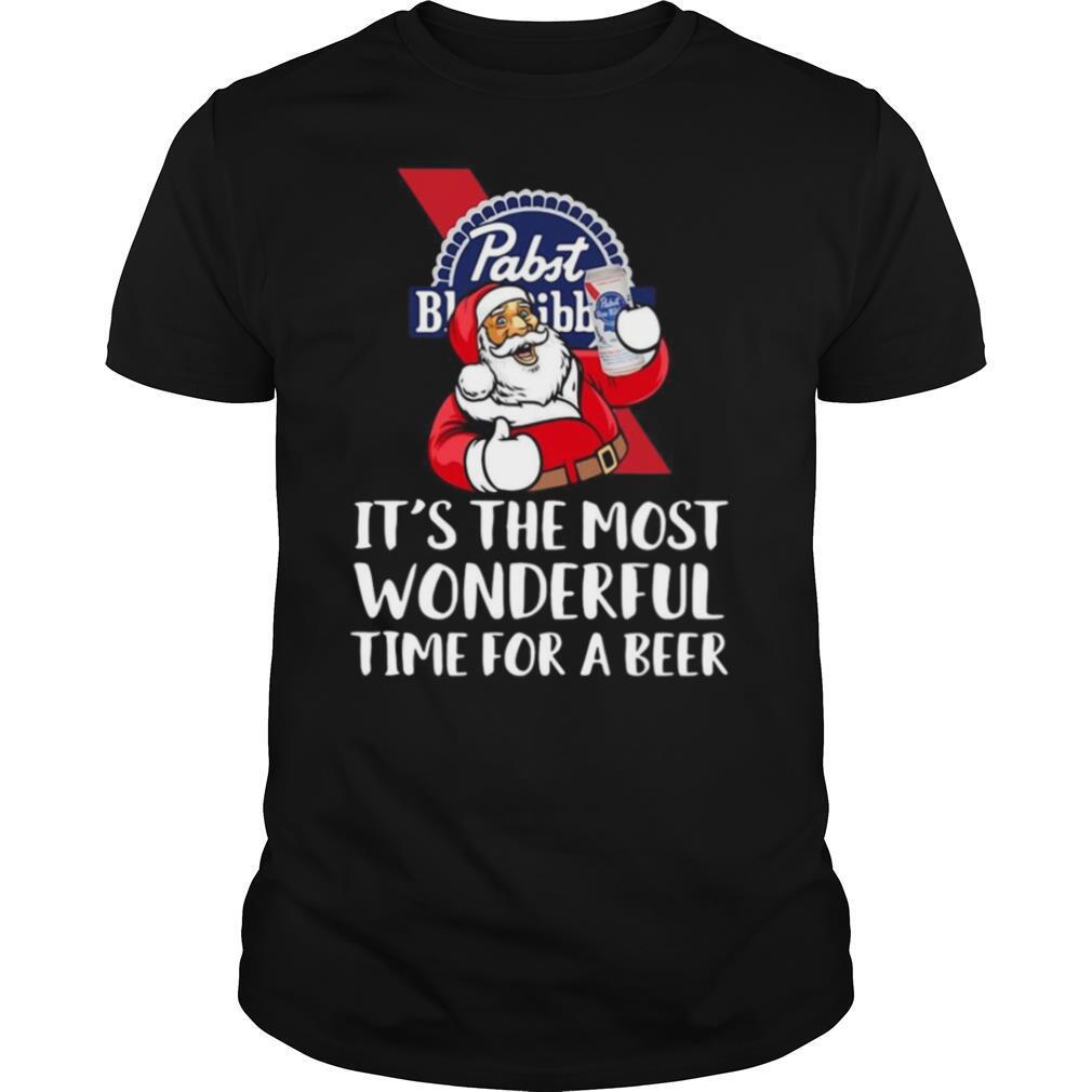 Pabst Blue Ribbon It’s The Most Wonderful Time For A Beer shirt