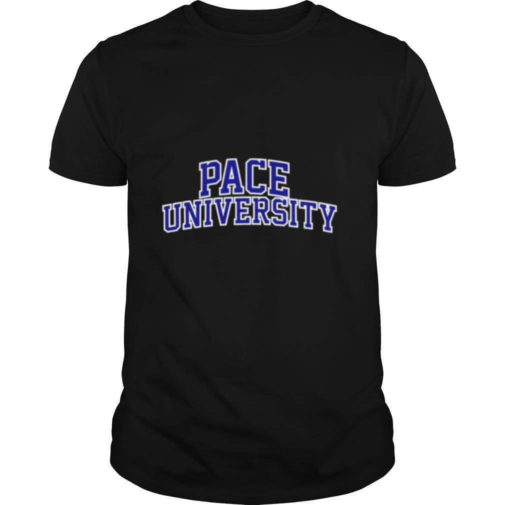 Pace University blue shirt