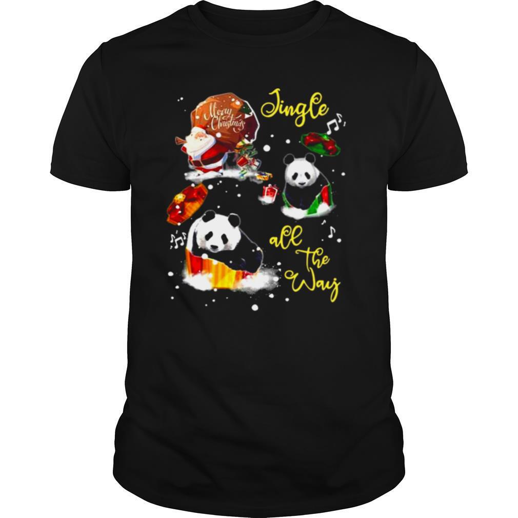 Panda Merry Christmas Jingle All The Way shirt