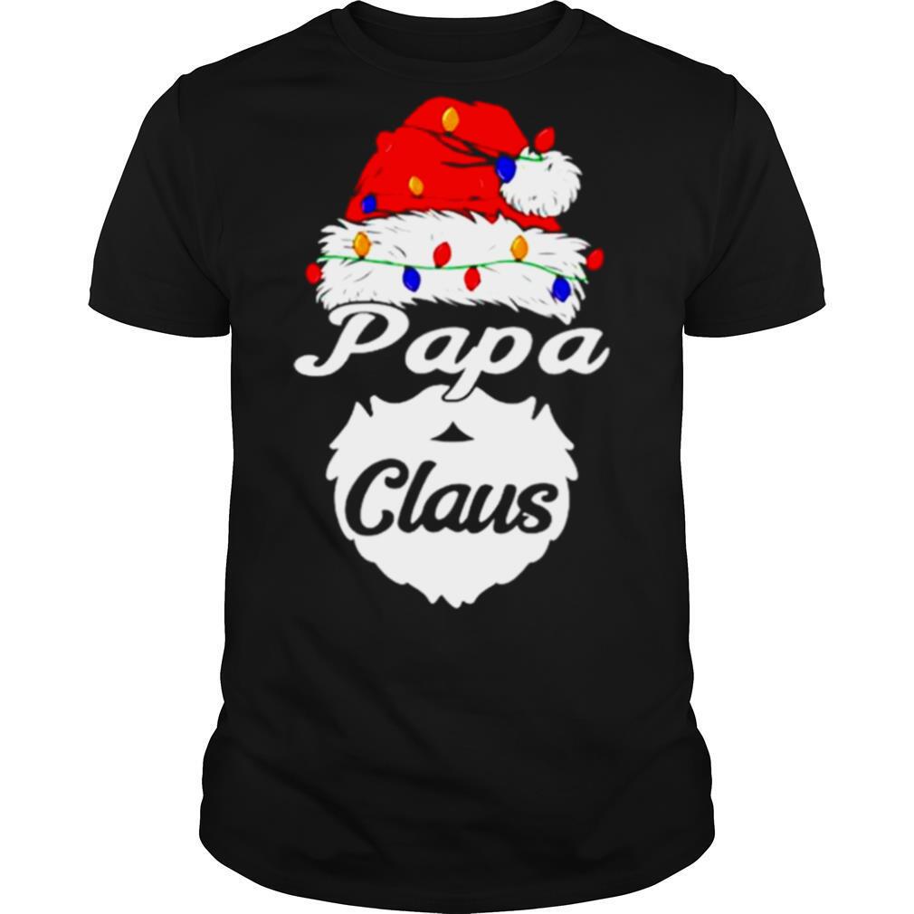 Papa Claus Christmas lights shirt