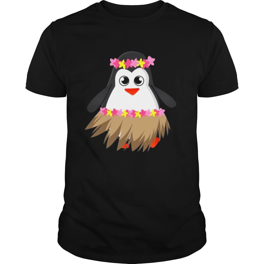 Penguin With Luau Costume Shirt Cool Hula Penguin shirt