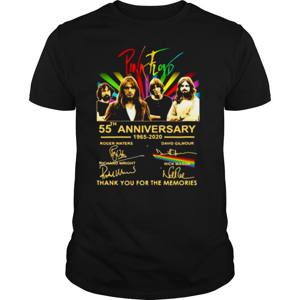 Pink Floyd 55th Anniversary 1965 2020 Thank You For The Memories Signuature Birthday shirt
