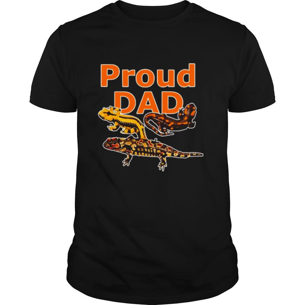 Proud Tiger Salamander Dad Herpetology Amphibian Art shirt