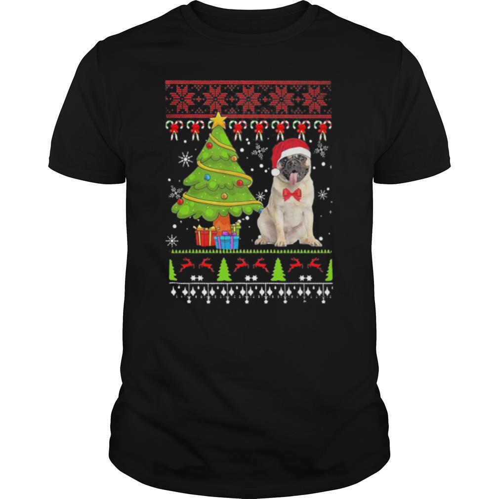 Pug Santa Ugly Merry Christmas Tree shirt