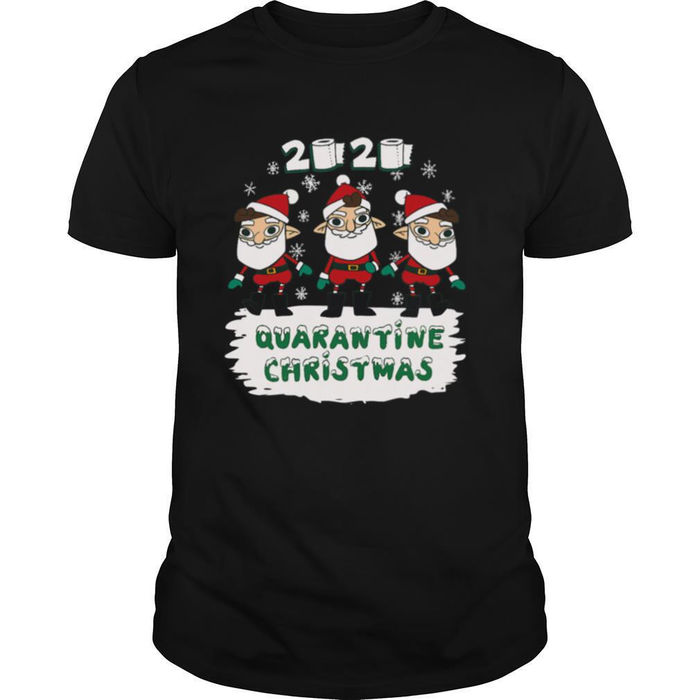 Quarantine Christmas 2020 Gnomes Santa Claus shirt