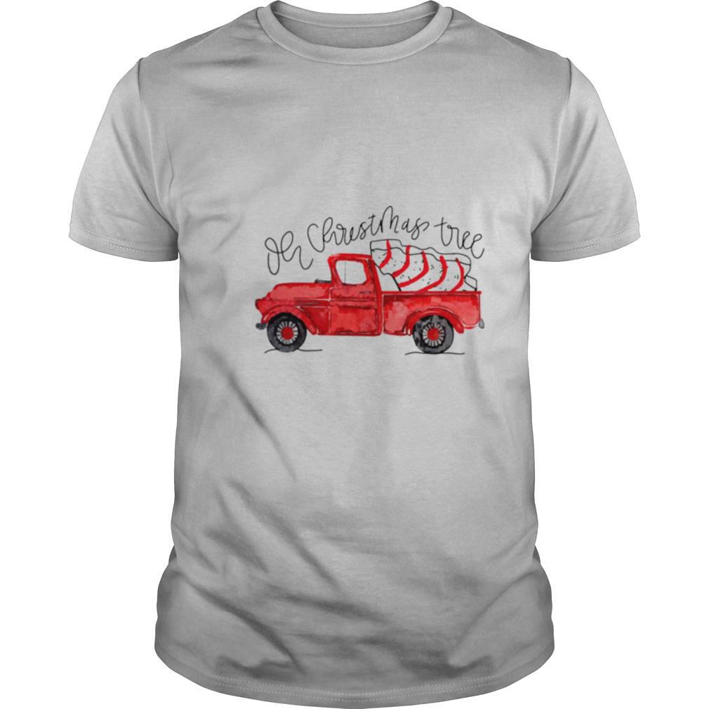 Red car oh christmas tree snack cakes shirt