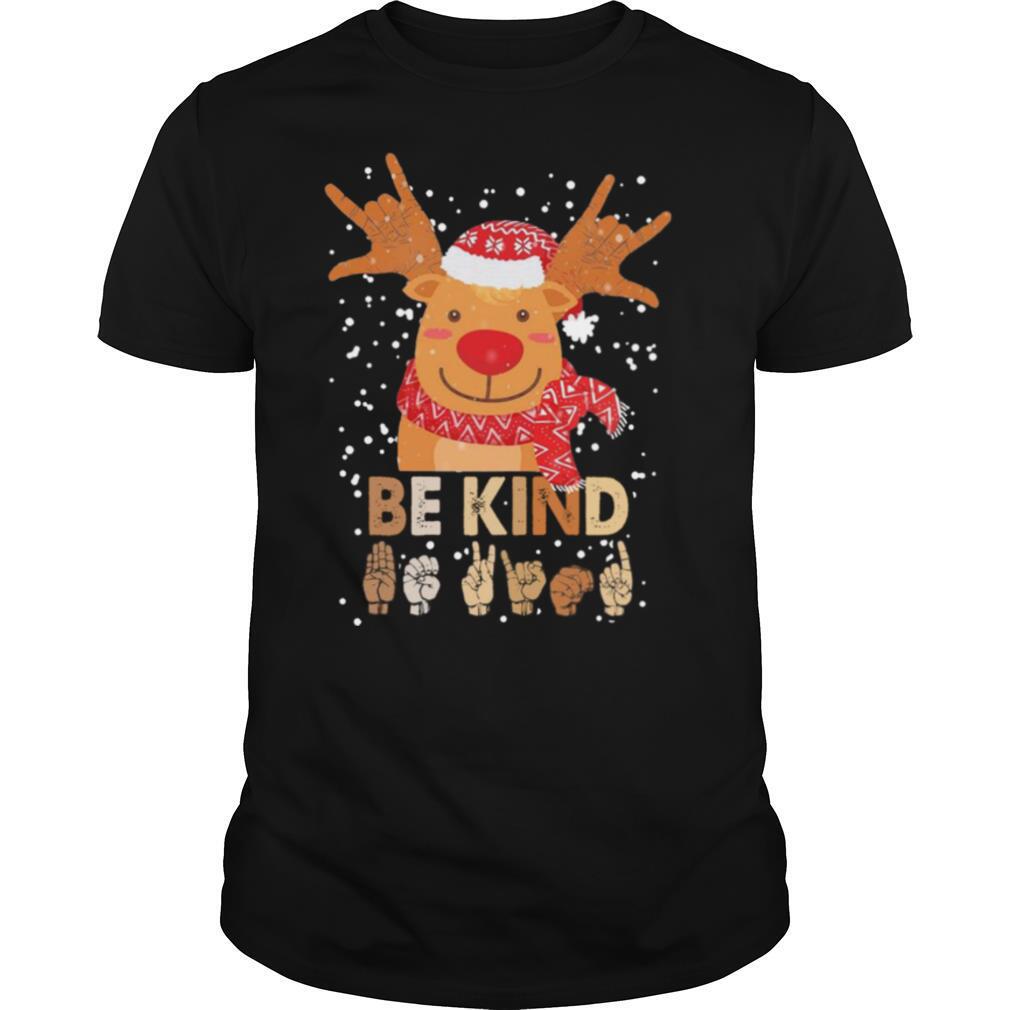 Reindeer Santa Be Kind Christmas shirt