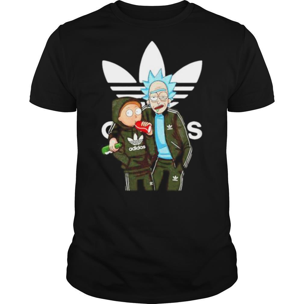 Rick and Morty wear Adidas Logo shirt