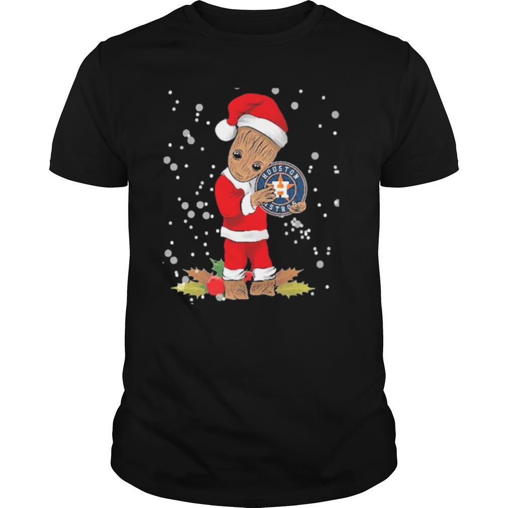 Santa Baby Groot Hug Houston Astros Christmas shirt