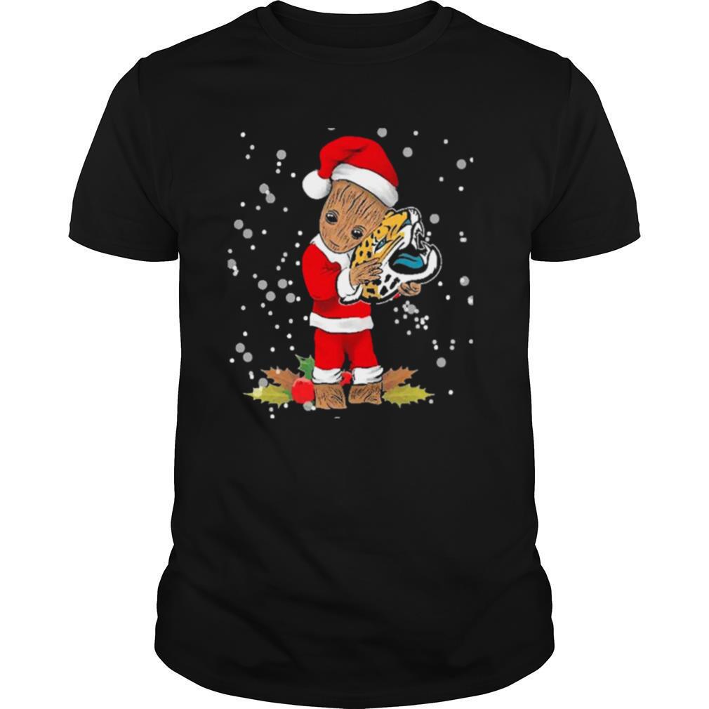 Santa Baby Groot Hug Jacksonville Jaguars Christmas shirt