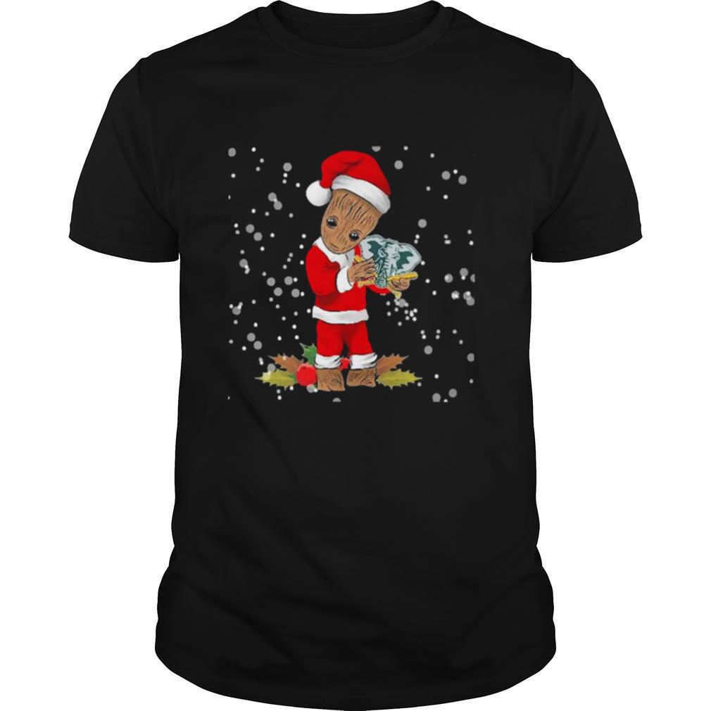 Santa Baby Groot Hug Oakland Athletics Christmas shirt