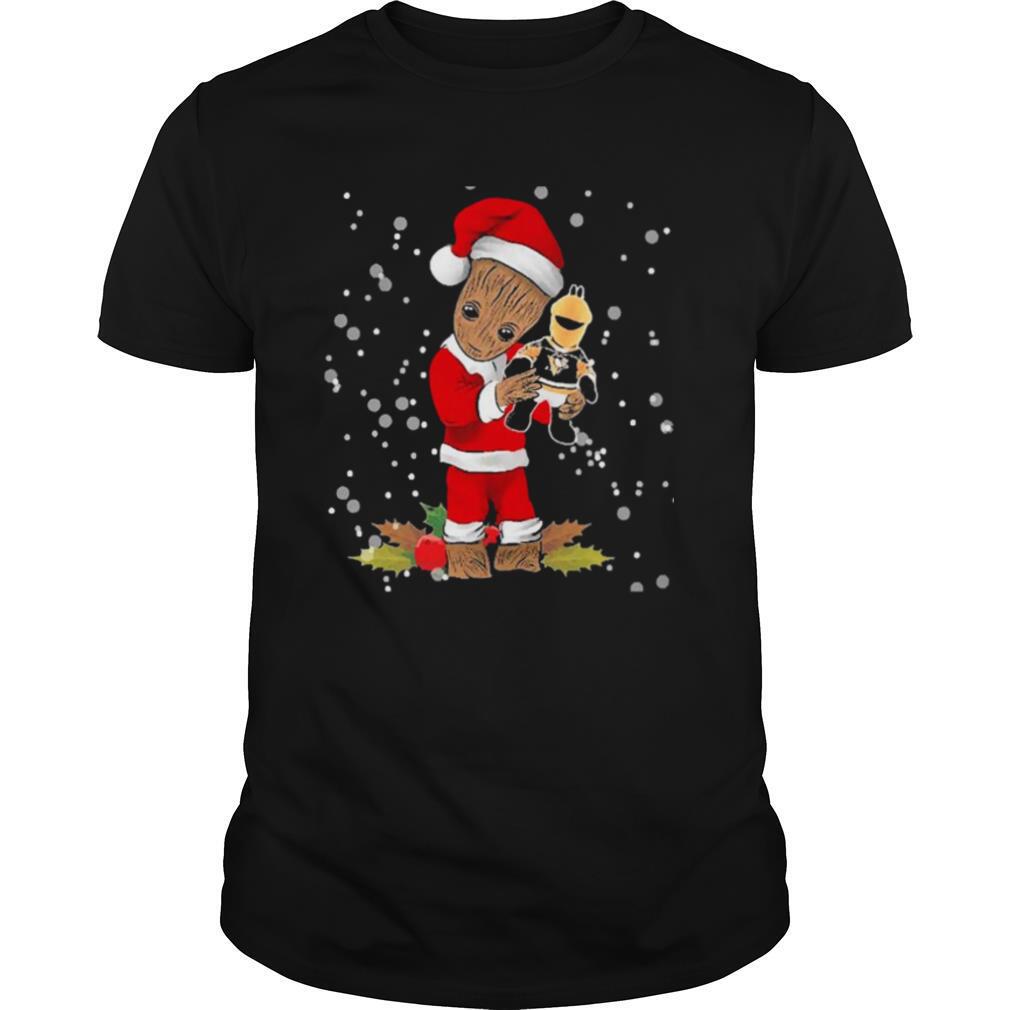 Santa Baby Groot Hug Pittsburgh Penguins Christmas shirt