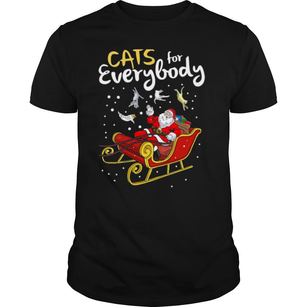 Santa Claus Cats For Everyone Merry Christmas shirt