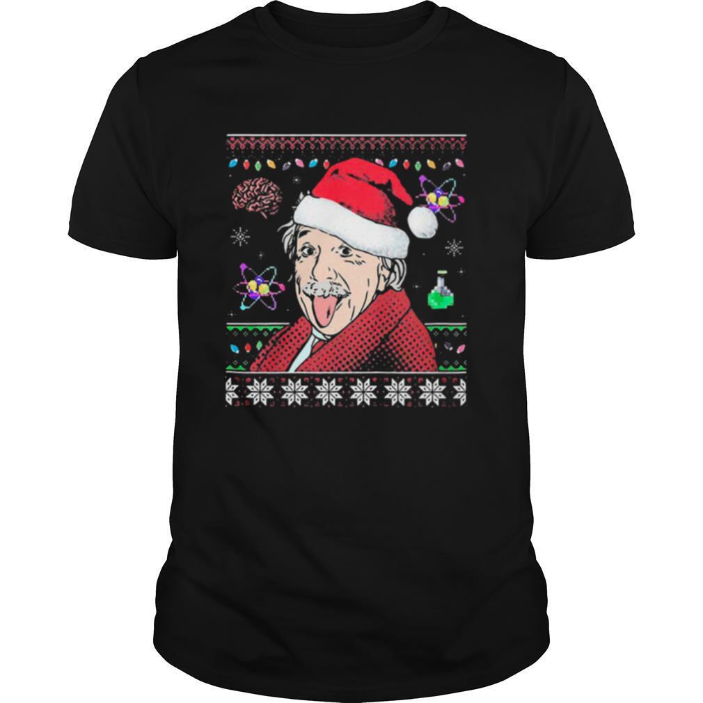Santa Clause Albert Einstein Genius Physicist Xmas christmas shirt