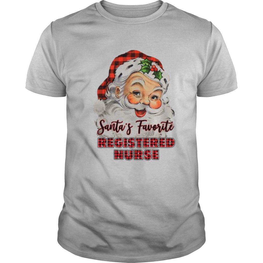 Santas Claus Favorite Registered Nurse Christmas shirt