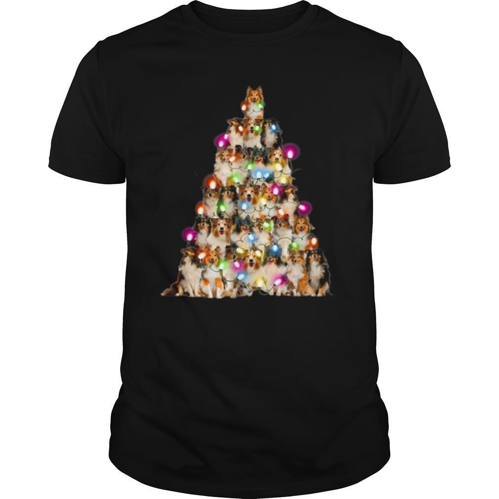 Sheltie dog Christmas Tree Sheltie Xmas Tree shirt