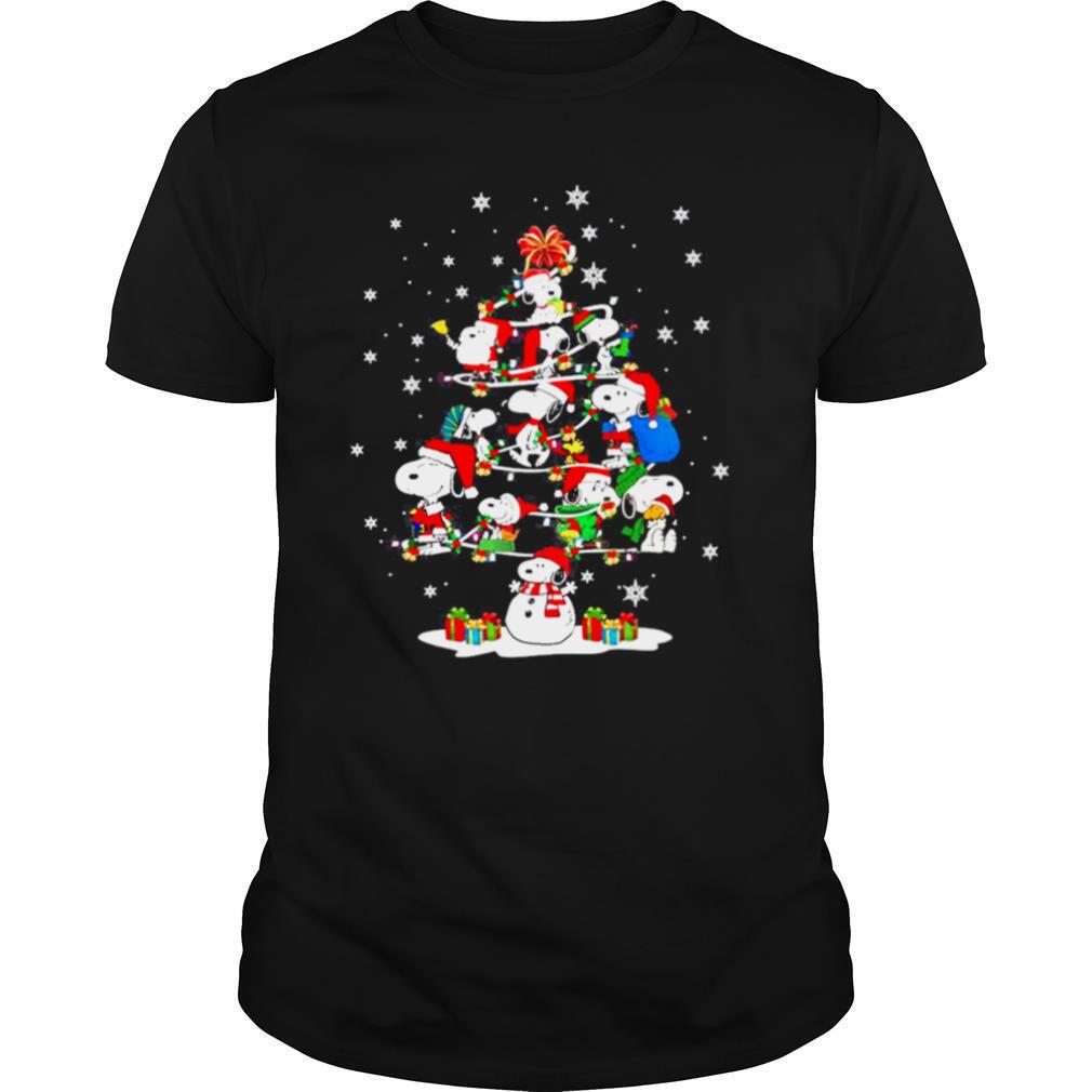 Snoopy Snowman Christmas Tree shirt