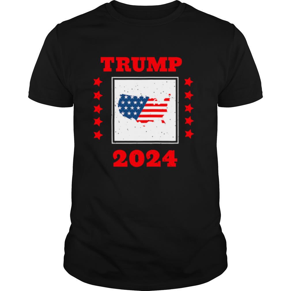 Trump 2024 Election He Still My President Election American Flag Map shirt