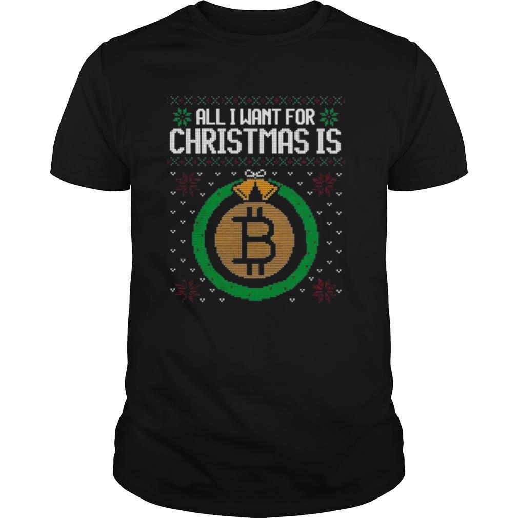 Ugly Sweater Christmas Bitcoin shirt