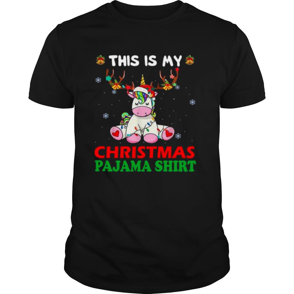 Unicorn Reindeer This Is My Christmas Pajama shirt