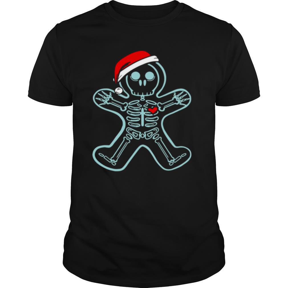 Xray Gingerbread Man Skeleton Christmas shirt