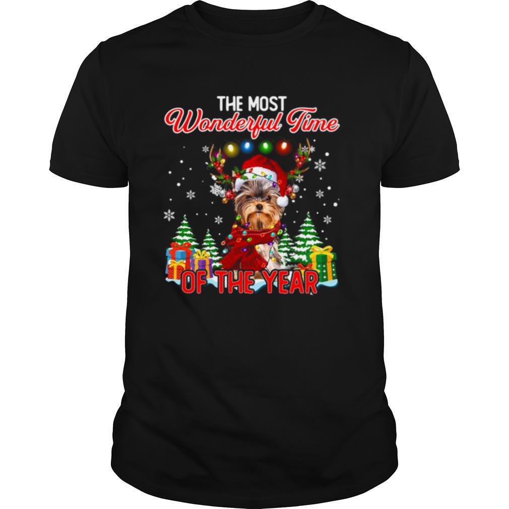 Yorkshire Terrier The Most Wonderful Time Of The Year Christmas shirt