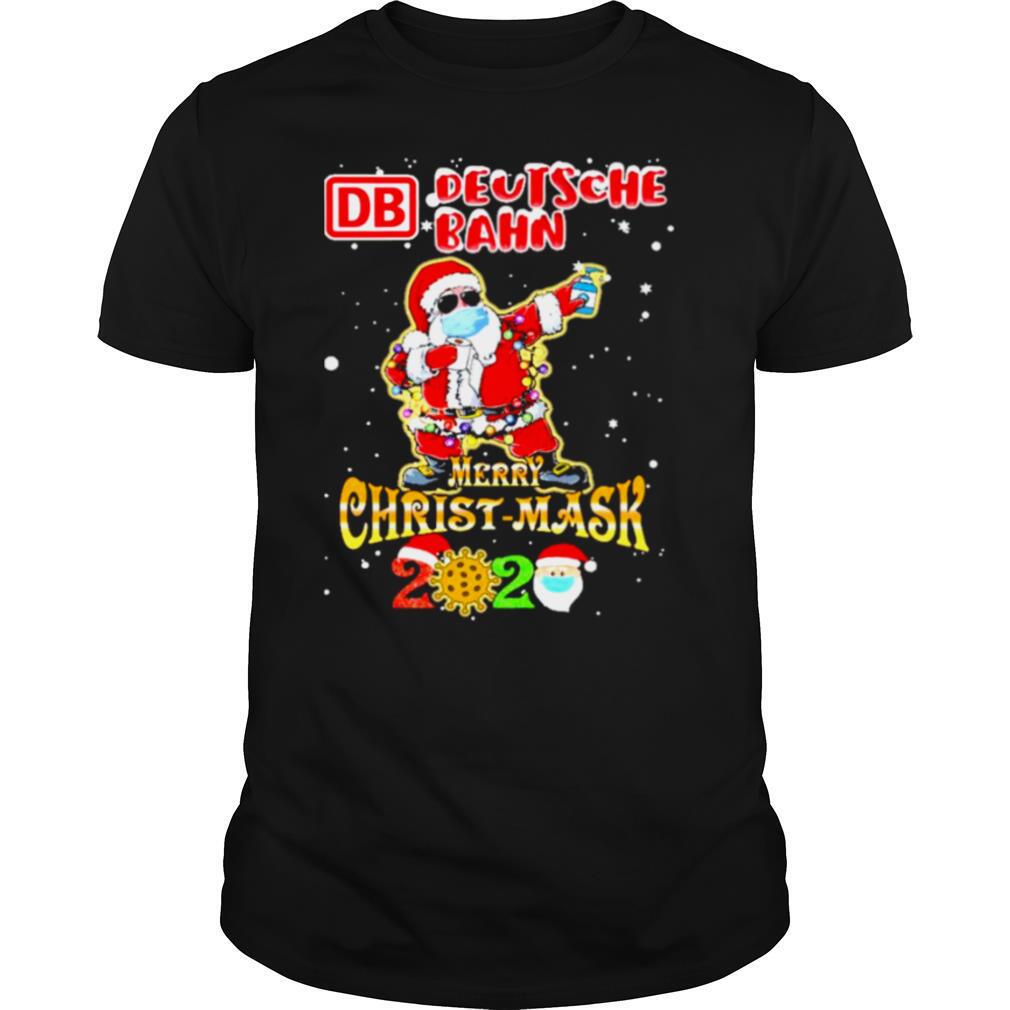santa claus dabbing bd deutsche bank merry christmas mask 2020 covid19 shirt