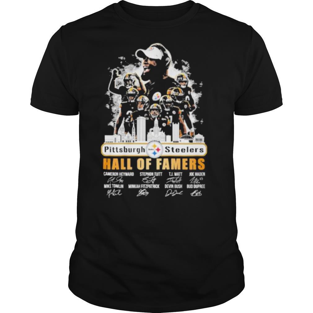 the pittsburgh steelers hall of famers players signature 2021 shirt
