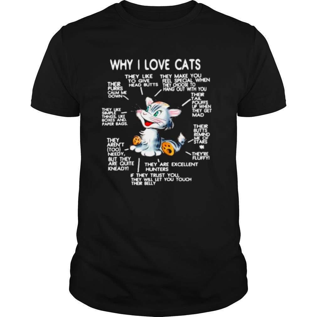 why i love cats reason shirt