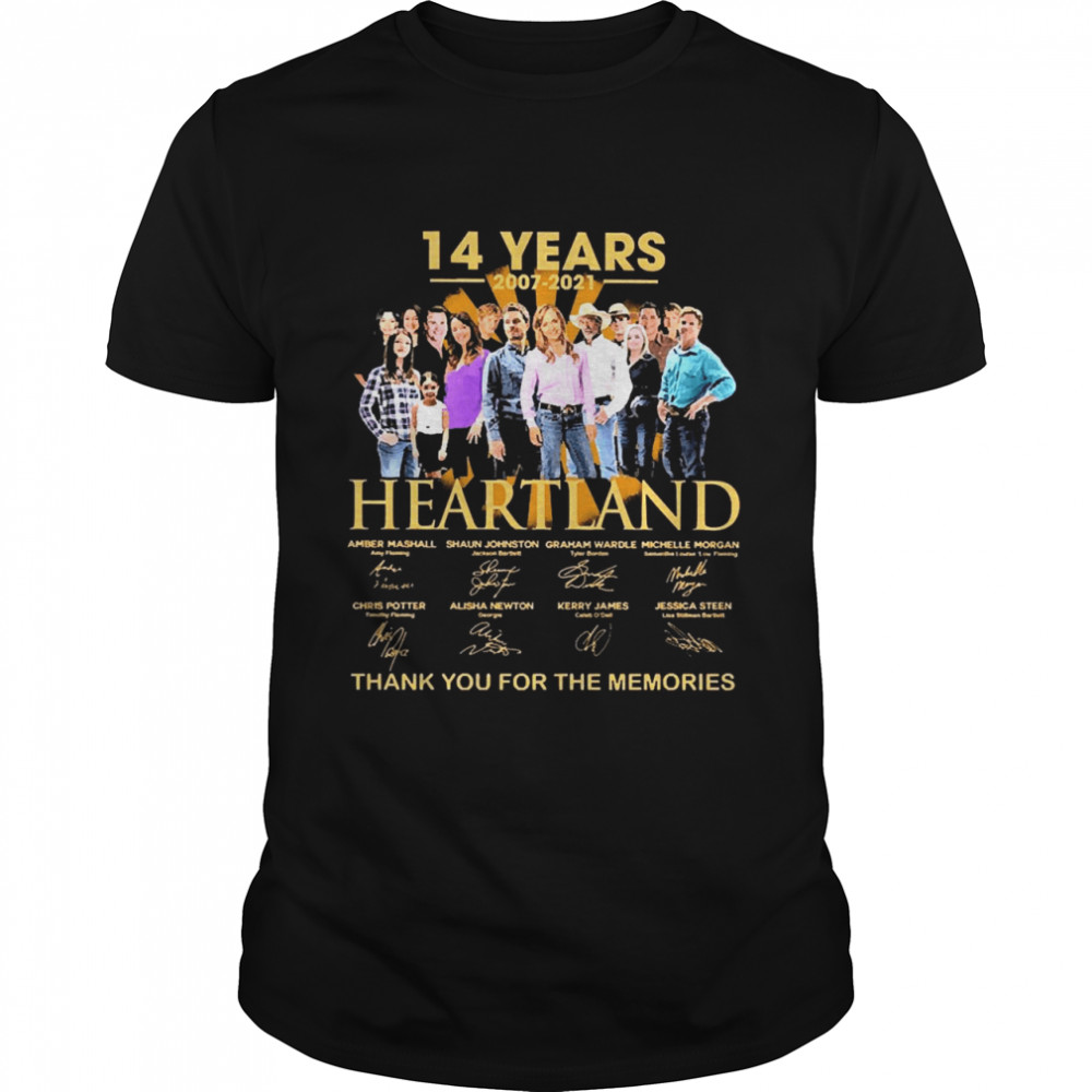 14 Years 2007 2021 Heartland Thank You For The Memories Signatures shirt