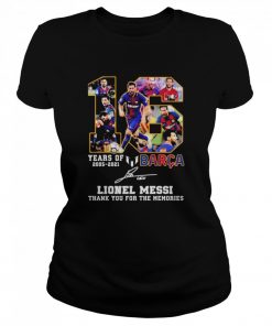 16 years of 2005 2021 Barca Lionel Messi thank you for the memories signature  Classic Women's T-shirt