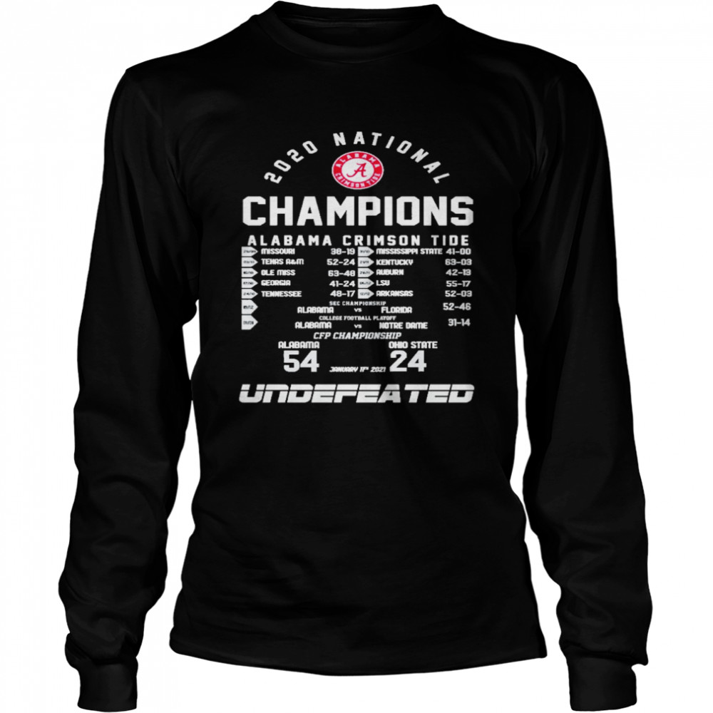 2020 national champions alabama crimson tide 2021 Long Sleeved T-shirt