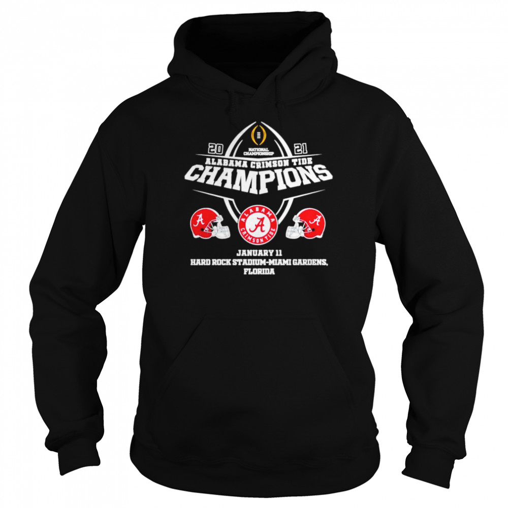 2021 Alabama Crimson Tide Champions January 11 Miami Gardens Florida Unisex Hoodie