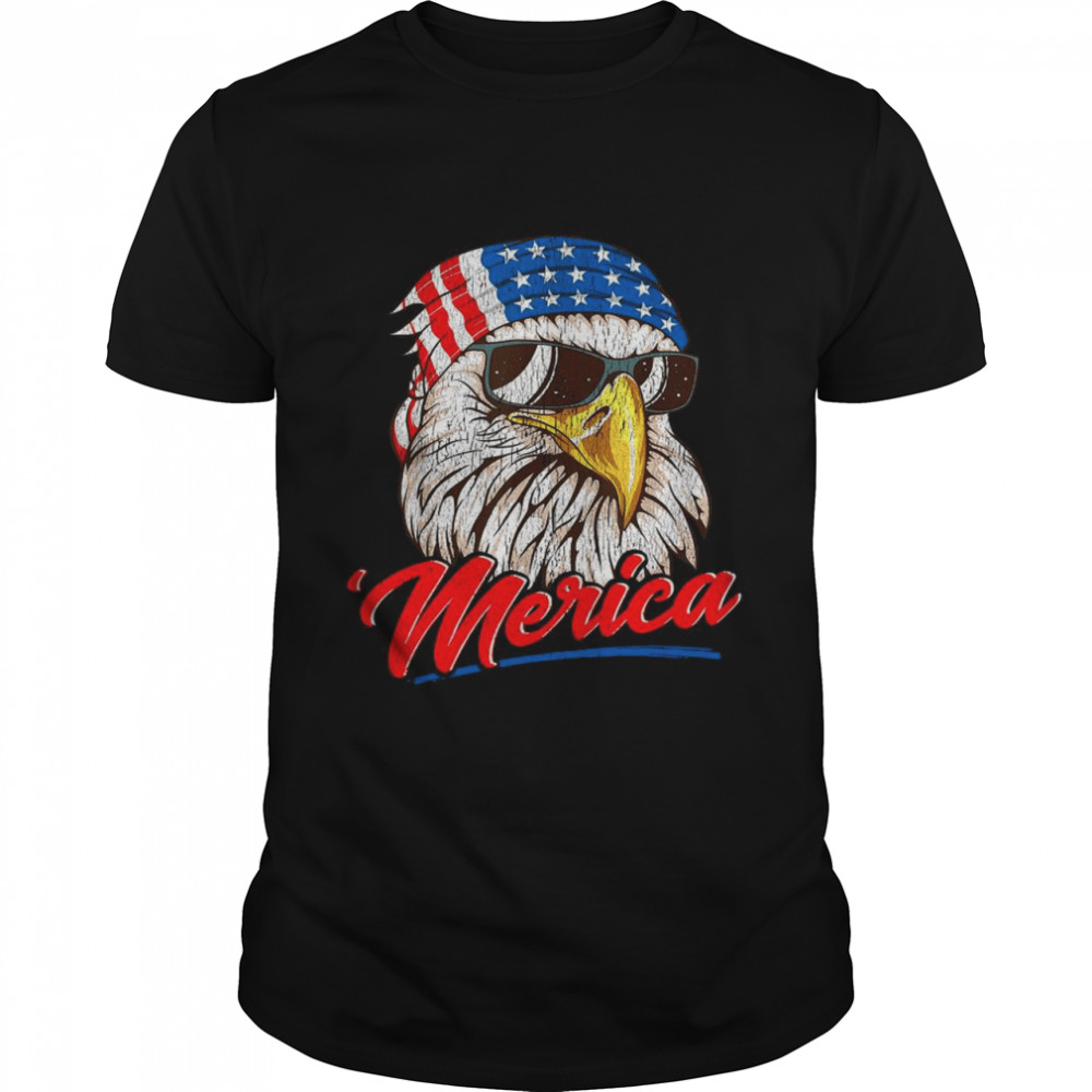 4th Of July Eagle Mullet American Flag merica shirt