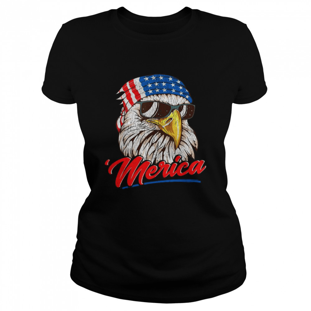 4th Of July Eagle Mullet American Flag merica Classic Women's T-shirt