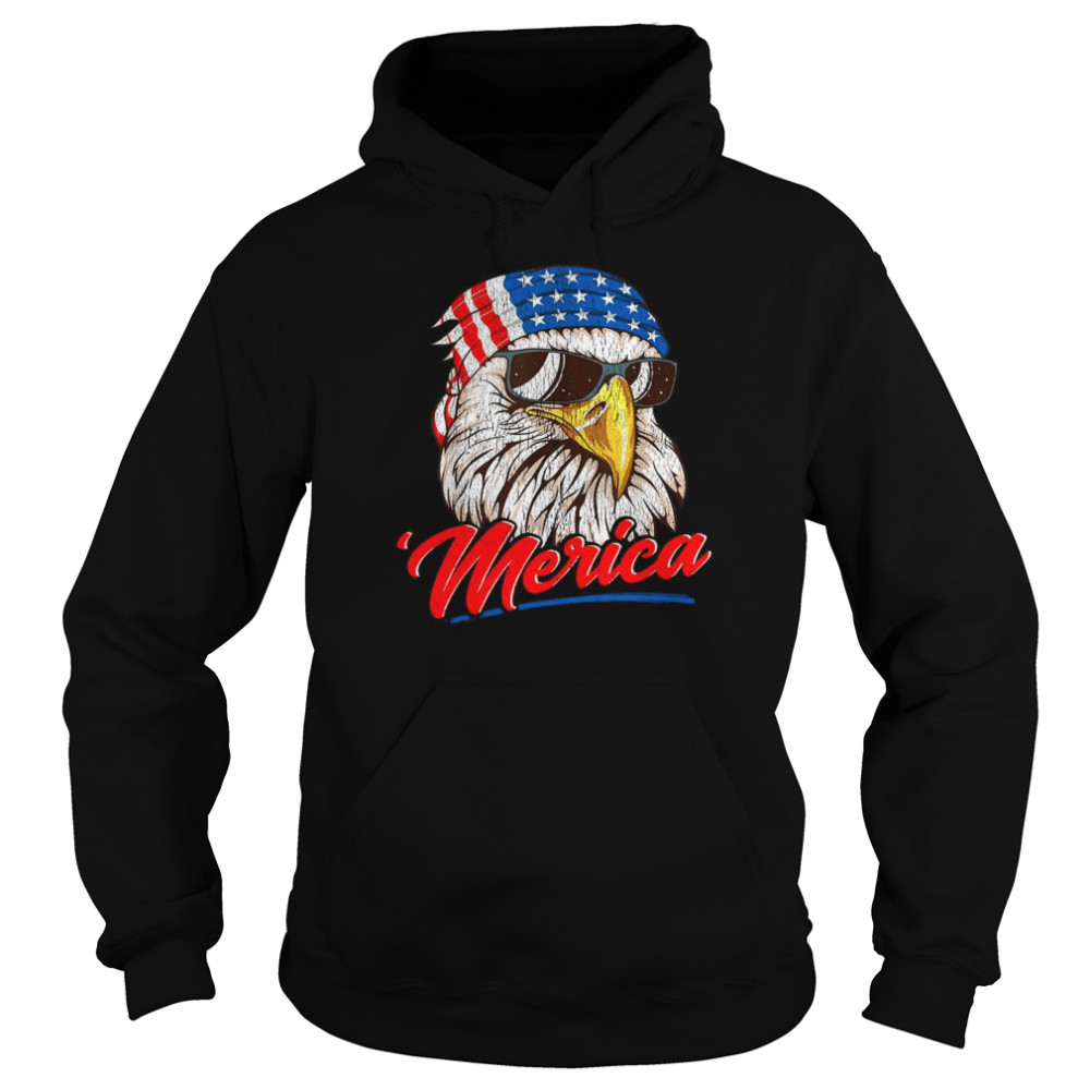 4th Of July Eagle Mullet American Flag merica Unisex Hoodie