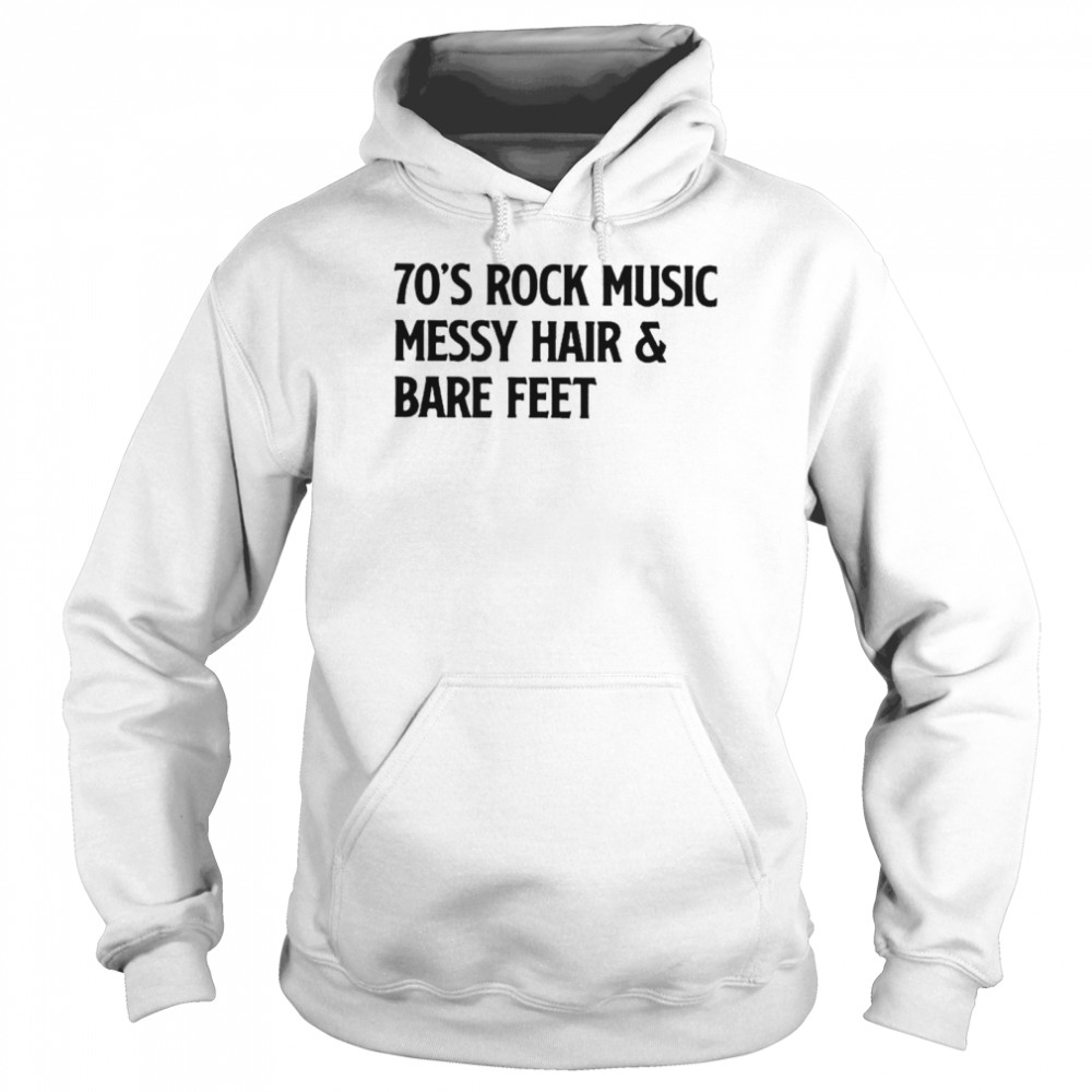 70s rock music messy hair and blue party Unisex Hoodie